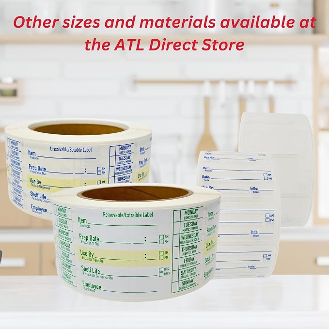 2x3 Dissolvable Food Labels, 250 Label Stickers, Bottle Labels for Storage Bins, Sticker Labels for Food containers, (250, Blank)