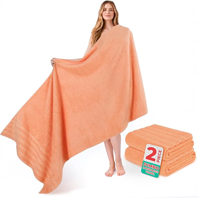 American Soft Linen 100% Cotton Luxury Turkish Towels, 2PC 35x70 Bath Sheet | Soft Absorbent Quick Dry OEKO Tex Standard 100 Certificated Durable Machine Washable Premium Hotel Quality