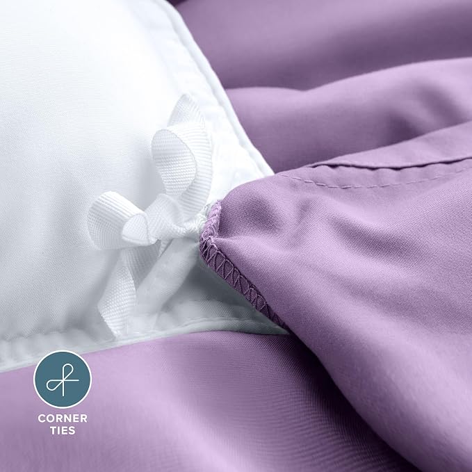 Bare Home Bedding Duvet Cover Extra Long Size - Premium 1800 Super Soft - Lightweight, Cooling Duvet Cover - Soft Breathable Bedding (Twin/Twin XL, Lavender)