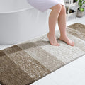 OLANLY Bathroom Runner Rugs Mat 70x24, Extra Soft Absorbent Microfiber Bath Rugs, Rubber Backing, Quick Dry, Washable Long Bath Mats for Bathroom Floor, Tub and Shower, Home Decor Accessories, Coffee