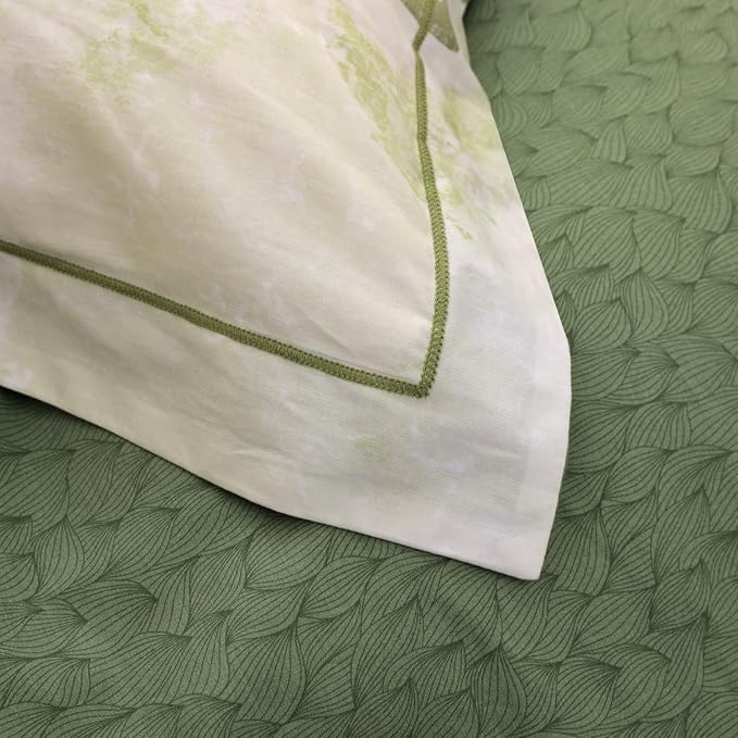 OAITE Duvet Cover Set Twin Size Floral Pattern 500 Thread Count Ultra Soft 100% Cotton Duvet Cover Sets 3-PC, Breathable Duvet Cover with Zipper Closure & Corner Ties
