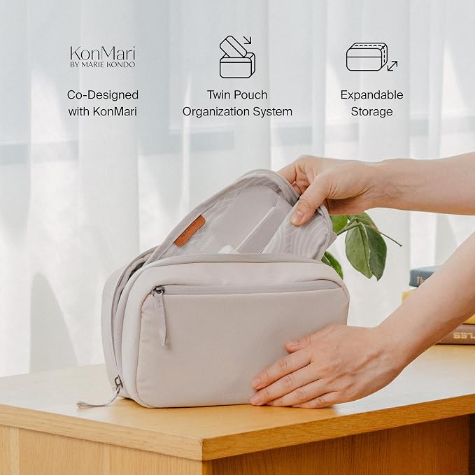Orbitkey KonMari 2-in-1 Tech Acessory Pouch - Stone