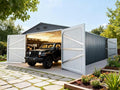 20 x 13 FT Metal Garage Shed, Large Metal Building Storage Shed with with 2 Lockable Doors&4 Air Vents, Galvanized Steel Prefab Shed Waterproof for Car, Truck, Bike, Tool, Dark Gray