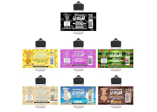 GlueGar- 4oz - 1 Gallon - Roller Size Bottles (Natural Rolling Glue, Cigar Glue, Paper Glue, Wrap Glue) (Berries, 1 Liter)