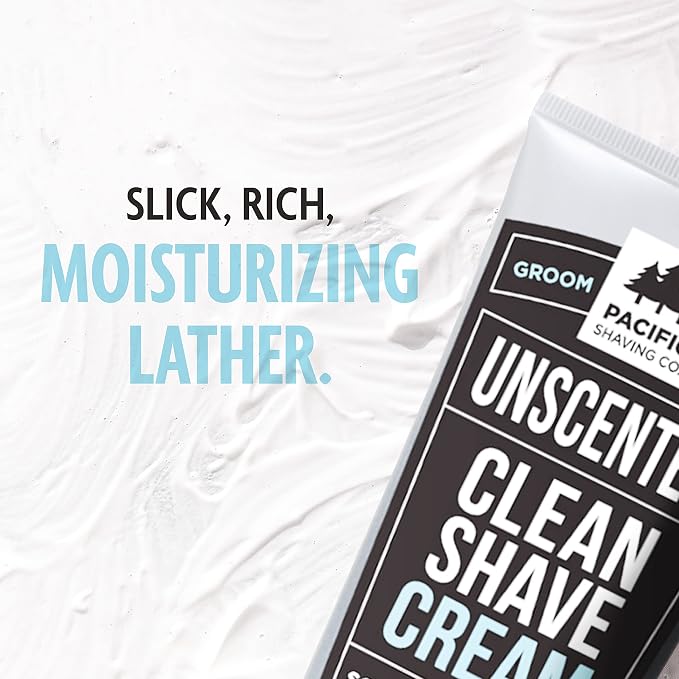 Pacific Shaving Company Clean Shaving Cream - Shea Butter + Vitamin E Shave Cream for Hydrated Sensitive Skin - Clean Formula for a Smooth, Anti-Redness + Irritation-Free Shave Cream (7 Oz, 2 Pack)