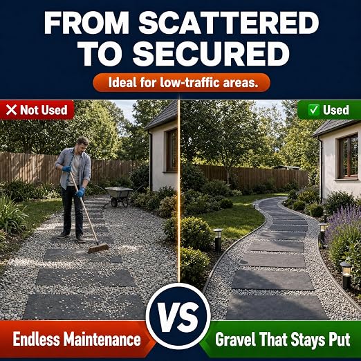 Teexpert Rock Glue for Landscaping: 255OZ Concentrated Gravel Glue and Pea Gravel Binder, Clear Drying Pebble Stone Adhesive for Slopes, Paver Gaps, Garden Walkways, Patios and Outdoor Borders