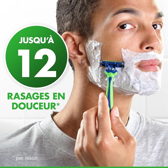Gillette Sensor3 Sensitive Men's Disposable Razor, 12 Razors (Pack of 6)