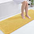 OLANLY Bathroom Runner Rugs 59x20, Extra Soft Absorbent Chenille Bath Rugs, Rubber Backing Quick Dry, Machine Washable Long Bath Mats for Bathroom Floor, Tub and Shower, Home Decor Accessories, Yellow