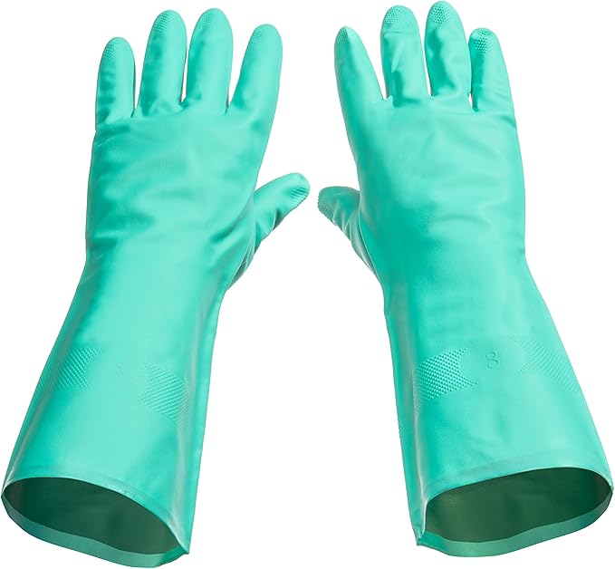 TUSKO PRODUCTS Best Nitrile Rubber Cleaning, Household, Dishwashing, Latex Free, Vinyl Free, Extra Large (12 Pairs)