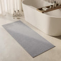 Triohero Bathroom Runner Rug, Long Bath Mat Washable Thin Quick Dry Low Pile Bathroom Runner Rugs 24 x 60 Non Slip, Light Grey 24"x60"