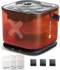 Molly&Cody Cordless Cat Water Fountain, 3L/101oz Pet Fountain Rechargeable Battery with Motion Sensor Separate Tank & Power Base Ultra Quiet Stainless Steel Tray for Cats & Dogs(3 Filters Included)