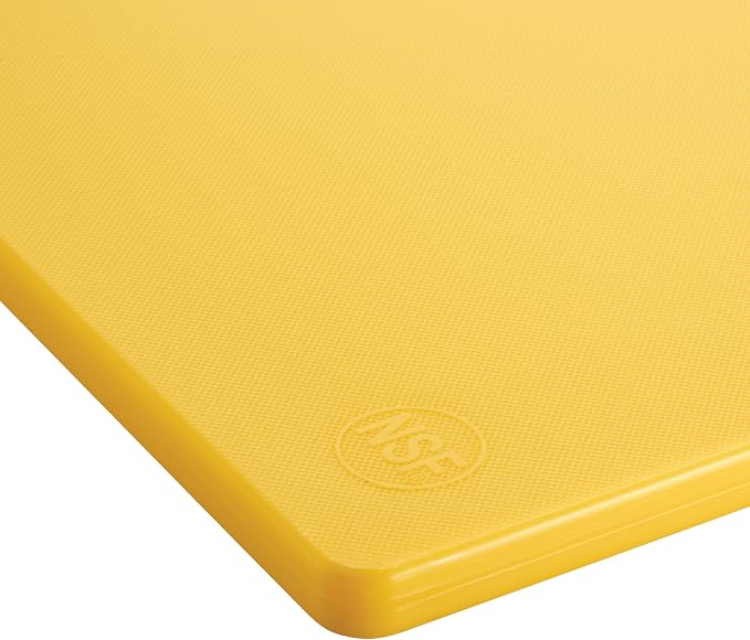 Winco 18" x 24" Yellow Heavy-Duty Plastic Cutting Board (Set of 6) | Dishwasher safe, Stain resistant, HACCP approved, Great for Charcuterie, Cheese, Appetizers and Buffet Displays