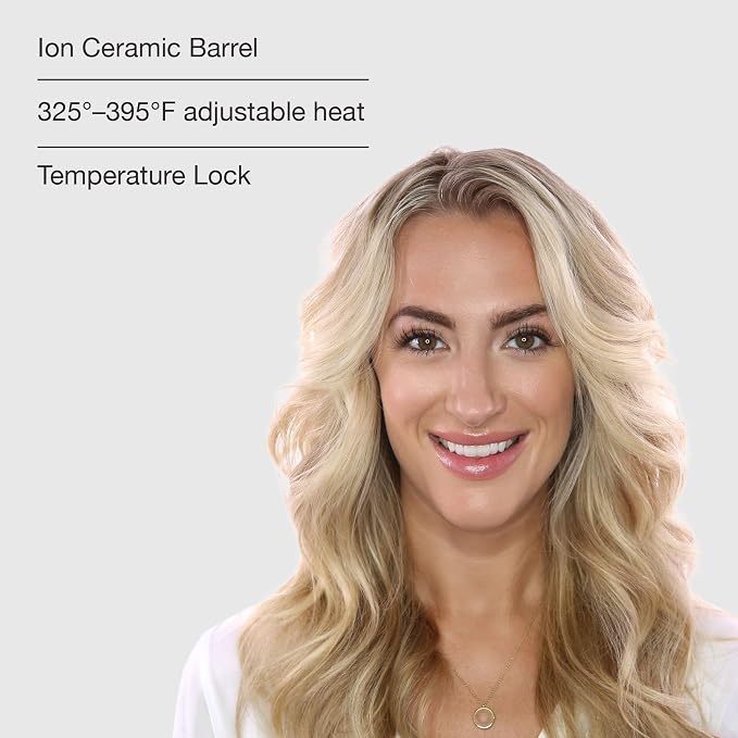 CALISTA Perfecter Pro Heated Round Brush, Lift, Volumize, and Style with No Heat Damage for Healthier Looking Hair, 1" For Waves & Shoulder Length Hair, Dual Voltage & Adjustable Temp, Rose Gold