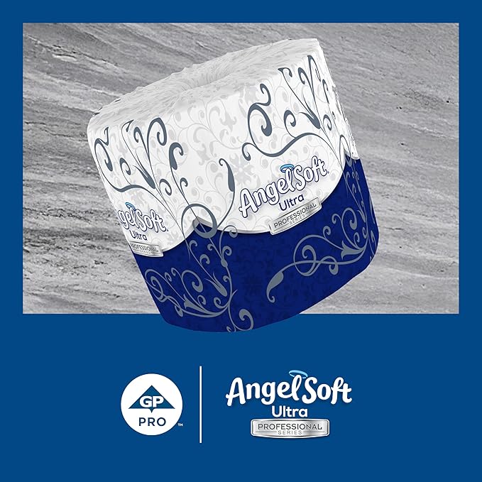 Georgia-Pacific Angel Soft Ultra Professional Series 2-Ply Embossed Toilet Paper by GP PRO (Georgia-Pacific), 16560, Paper, 60 Count (Pack of 1), White, 24000 sheets per case