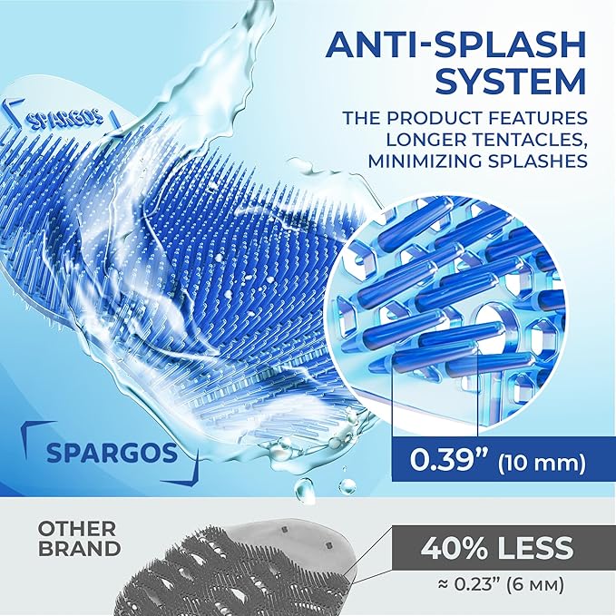 Urinal Screen Deodorizer (24 Pack) - Urinal Cakes - Fresh 3d Wave Anti-Splash - Odor Protection for Toilets in Bathroom Office Stadiums Schools with Free Gloves - 24 pcs Blue Spectrum Model