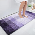 OLANLY Bathroom Runner Rugs Mat 44x24, Extra Soft Absorbent Microfiber Bath Rugs, Rubber Backing, Quick Dry, Washable Long Bath Mats for Bathroom Floor, Tub and Shower, Home Decor Accessories, Violet