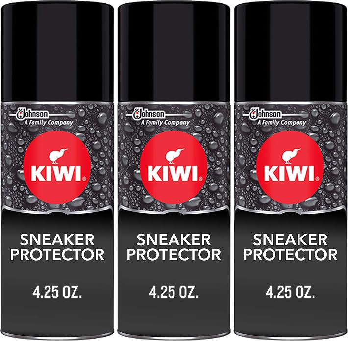KIWI Sneaker and Shoe Waterproofer | For Shoes, Sneakers, Leather and More | Spray Bottle | 4.25 Oz | Pack of 3