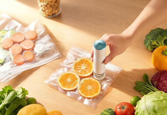 Vacuum Sealer Bags for Food, 60 Pcs Reusable Food Storage Bags, S+M+L Sizes, Air Valve Zipper Bags for Meal Prep, Freezer, Sous Vide & Microwave Storage