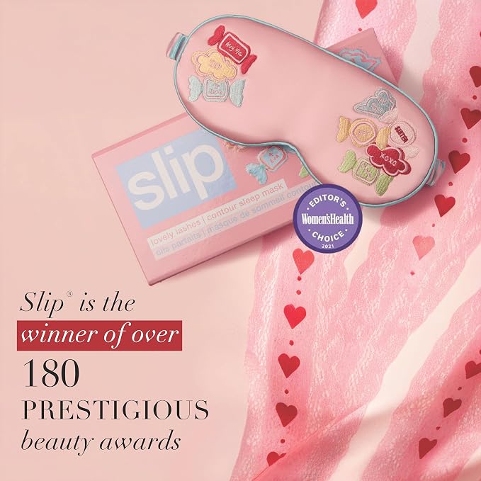 slip Besties Contour Sleep Mask | Pure Silk, 100% Mulberry Silk | Contoured Design | Soft, Gentle on Skin, Adjustable Strap for Perfect Fit | Ideal for Restful Sleep