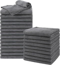 UNIMADE Salon Towels 24 Pack, Super Soft Microfiber Gym Towels | Highly Absorbent Hair-Drying Cloth for Gym, Bath, Spa Use and Home Beauty Care - Grey (16x29 inch)