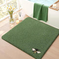 LUMI Green Bathroom Rugs, Cute Bee Mats, Absorbent Soft Square Bath Mat Non-Slip, Machine Washable Quick Dry Luxury Rug for Floor, Shower, Kids Room, Bathtub, Home Decor, 26"x26"