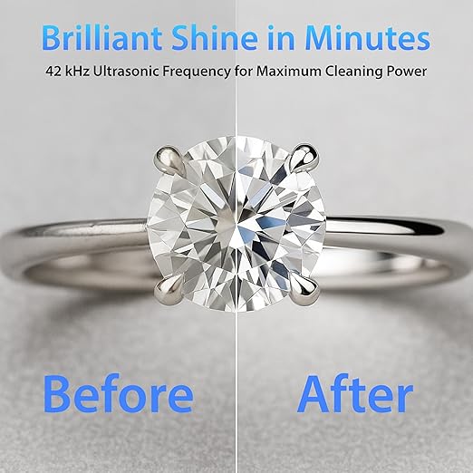 Magnasonic Ultrasonic Cleaner - 20oz Stainless Steel Tank, Digital Timer, 5 Cleaning Modes, Ultrasonic Jewelry Cleaner for All Jewelry, Eyeglasses, Watches, Dentures, Retainers & More