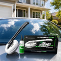 Car Window Oil Film Remover, Long Handle Glass Emulsion Cleaner | Efficient Felt Brush & Windshield Cleaner, Built In Leakproof Valve, 150ml Prefilled + 120ml Refill Bottle