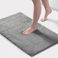 Madison Park Marshmallow Bathroom Rug Non Slip, Luxrurious Plush Bath Mat, Absorbent, Quick Dry, Spa Design Bath Room Décor, 24x40, Grey