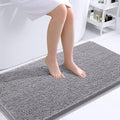 OLANLY Bathroom Runner Rugs 44x24, Extra Soft Absorbent Chenille Bath Rugs, Rubber Backing Quick Dry, Machine Washable Long Bath Mats for Bathroom Floor, Tub and Shower, Home Decor Accessories, Grey
