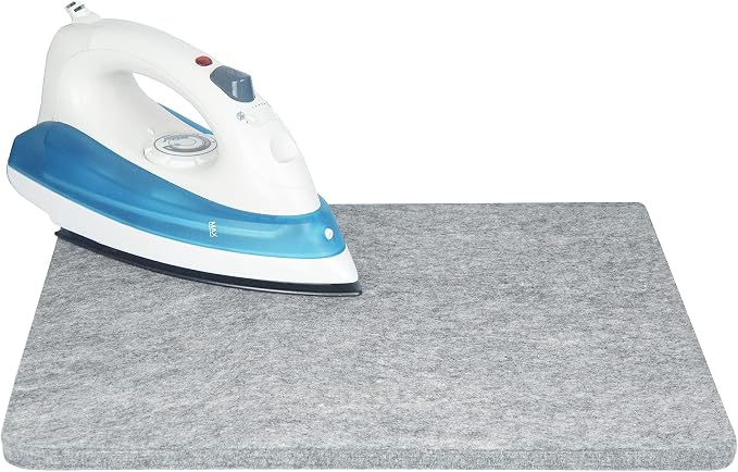 Wool Ironing Mat for Table Top - Portable Pressing Pad, Quilting & Sewing | 11.5 x 14.5 inch travel ironing board alternative. This wool pressing mat is perfect for sewing, quilting & crafting.