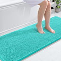 OLANLY Bathroom Runner Rugs 70x24, Extra Soft Absorbent Chenille Bath Rugs, Rubber Backing Quick Dry, Machine Washable Long Bath Mats for Bathroom Floor, Tub and Shower, Home Decor Accessories, Teal