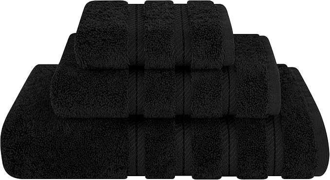 American Soft Linen 100% Cotton Luxury Turkish Towels, 3 Piece Towel Set | Soft Absorbent Quick Dry OEKO Tex Standard 100 Certificated Durable Machine Washable Breathable Premium Hotel Quality