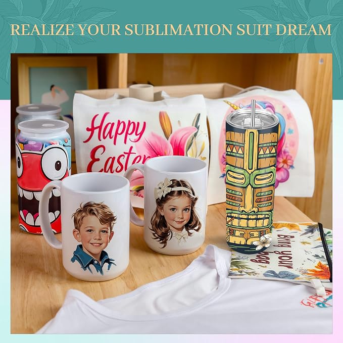 Joyclub 1 Set Sublimation Mugs Blank 15 oz Coffee Mugs Bulk White Ceramic Cups with Handle Tazas Para Sublimar for Coffee Latte Tea Milk Soup DIY Gifts