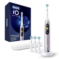 Oral-B Rechargeable Electric Toothbrush, iO9 Genius, 7 Cleaning Modes, Interactive Display, Charging Travel Case, Visible Pressure Sensor, 4 Brush Heads, Rose Quartz