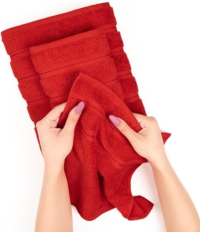 American Soft Linen 100% Cotton Luxury Turkish Towels, 4 PC Hand Towel Set | Soft Absorbent Quick Dry OEKO Tex Standard 100 Certificated Durable Machine Washable Breathable Premium Hotel Quality
