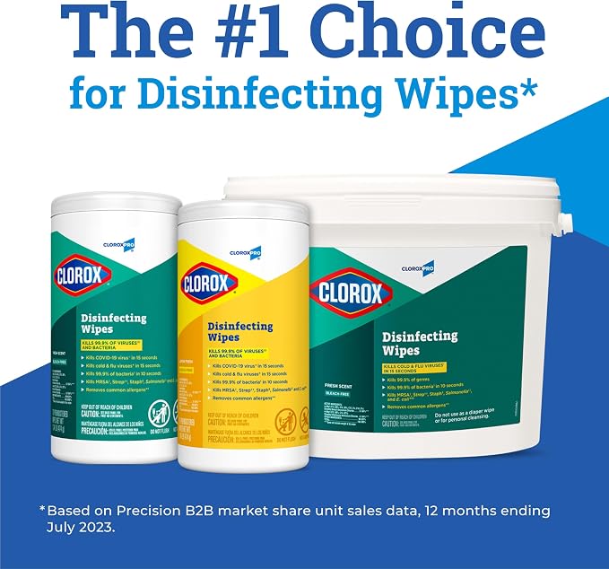 CloroxPro Clorox Disinfecting Wipes, Fresh Scent, 75 Count (Package May Vary)
