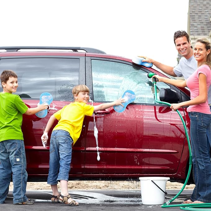 Vesici 60 Pcs Large Wash Sponge for Field Day Car Wash Water Games Large Car Sponge for Household Cleaning and Water Games