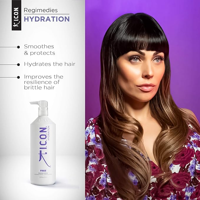 I.C.O.N. Free Moisturizing Conditioner, Salon-Quality Hair Care, 33.8-Ounce Bottle