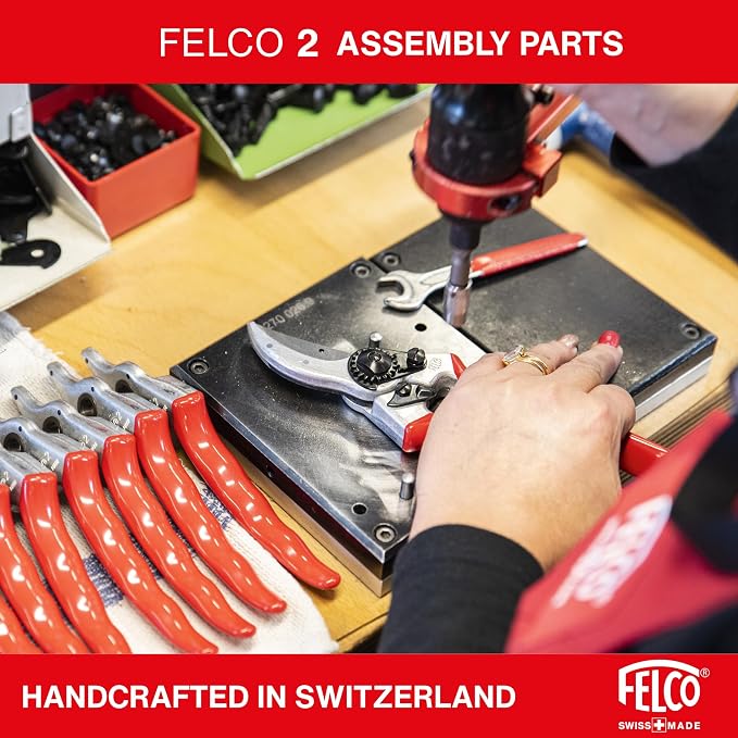 Felco F2 Pruning Shears – 9.25" Swiss-Made Garden Clippers for Professional Pruning | Hand Pruners for Gardening | Garden Tool Cutter with Precision Bypass Blade, Aluminum Body, Replaceable Parts