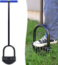 35in One-Piece Edger Lawn Tool for Seniors and Petite Users | Tempered Spring Steel Blade Long Rubber Handle Wide Footplate Rustproof Manganese Steel for Garden Maintenance