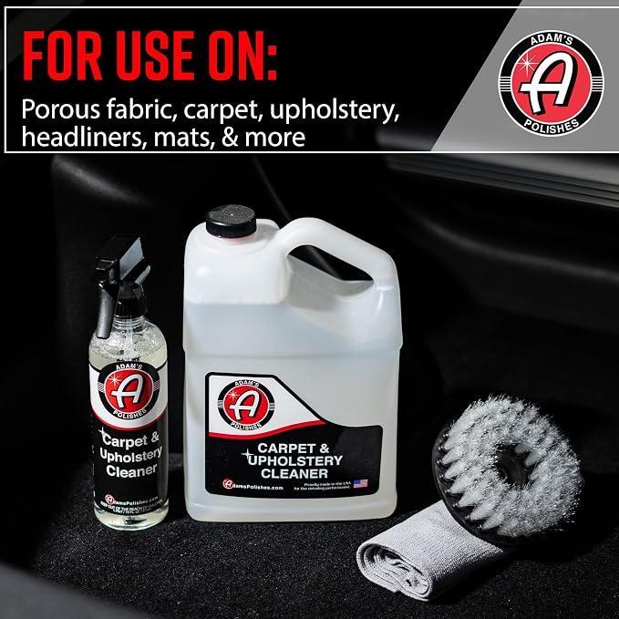 Adam's Polishes Carpet Brush Total Refill Kit - A Cleaning Tool Attachment For Scrubbing/Cleaning Carpet, Upholstery, Leather Seats & Chairs, Floor Mats, Trunk, Interior Boat, RV & Car Accessories