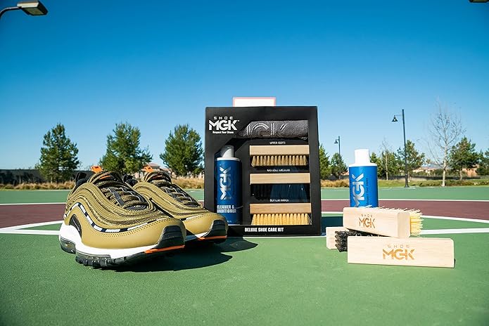 Shoe MGK Deluxe Shoe Brush Set with XL Cleaner and Conditioner for Clean, Fresh Shoes