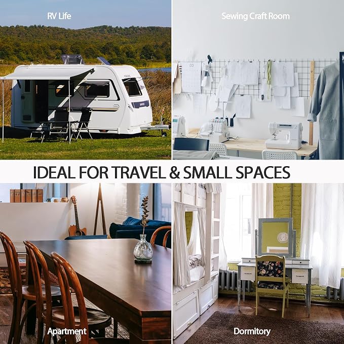 SheeChung Small Ironing Board 12"x32",Foldable Tabletop Ironing Board | Cotton Cover and Heat Resistant Pad,Portable, Non-Slip Feet,Compact,Space Saving,Fits for Home Laundry Sewing Room Dorm