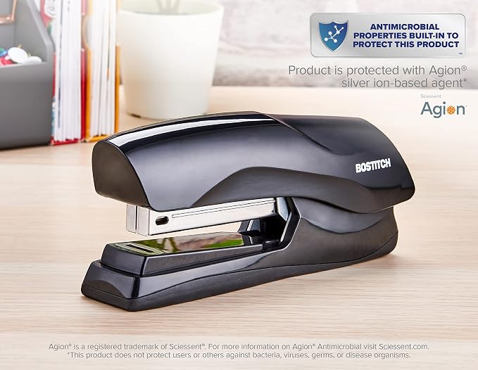 Bostitch Office Heavy Duty Stapler, 40 Sheet Capacity, No Jam, Full Strip, For Classroom, Office or Desk, Black