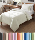 Duvet Cover Twin/Twin XL Size Set - Extra Soft Twin/Twin XL Duvet Cover 68" x 90" with 1 Pillow Sham for Women, Men, Kids & Teens - Comfy, Easy-Care & Fade Free with Zipper Closures and Ties (Ivory)