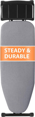 Ironing Board Full Size, 43×13 Folding Ironing Boards, Height Adjustable & Space-Saving Wide Iron Board with Heat-Resistant Cover, Thick Pad & Heavy Duty Iron Table, for Laundry Room Clothes, Gray