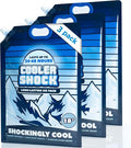 Cooler Shock Reusable Ice Packs for Cooler - Long Lasting Cold Freezer Packs for Coolers and Lunch Boxes - Cooler Ice Packs for Camping Gear, Fishing, Road Trips, Beach Must Haves