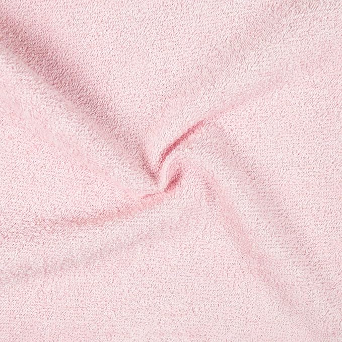 Amazon Basics Highly Absorbent, Fast Drying 100% Cotton Washcloths for Bathroom and Face, 12 x 12 inches, Petal Pink, 24-Pack