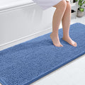 OLANLY Bathroom Runner Rugs 70x24, Soft Absorbent Chenille Bath Rugs, Rubber Backing Quick Dry, Machine Washable Long Bath Mats for Bathroom, Tub and Shower, Home Decor Accessories, Cornflower Blue