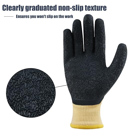 DongChu Insulated Electrician Gloves, 400V Electrical Work Gloves with Non-Slip Grip, Flame Retardant for Home Repair, Outlet Replacement, DIY Projects, Large